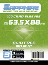 Sapphire Sleeves obaly na karty Sapphire Green - Standard Card Game - 63,5 x 88 mm 100 ks